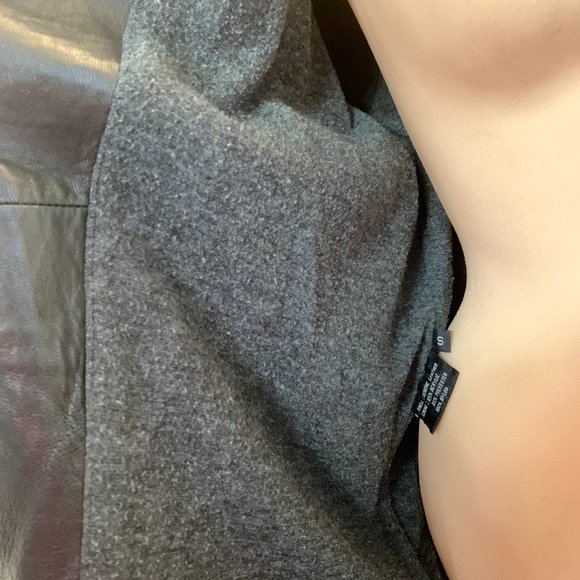 Vintage Winlit soft black leather hooded jacket pre owned size S - Picture 13 of 16